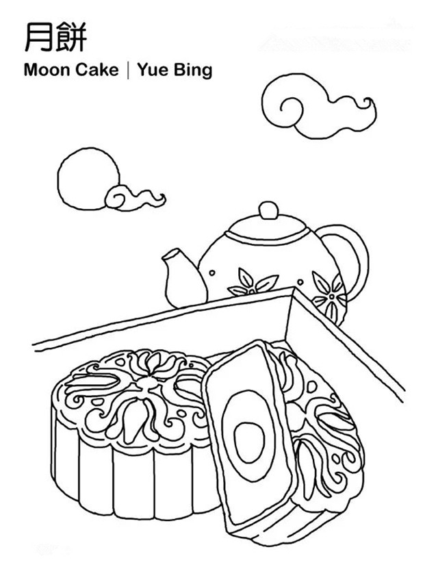 【中秋节】【涂色】做一本小朋友自己的中秋图画故事书