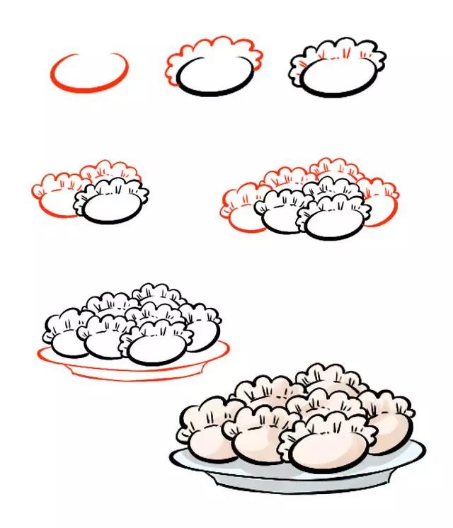 小孩春节放鞭简笔画