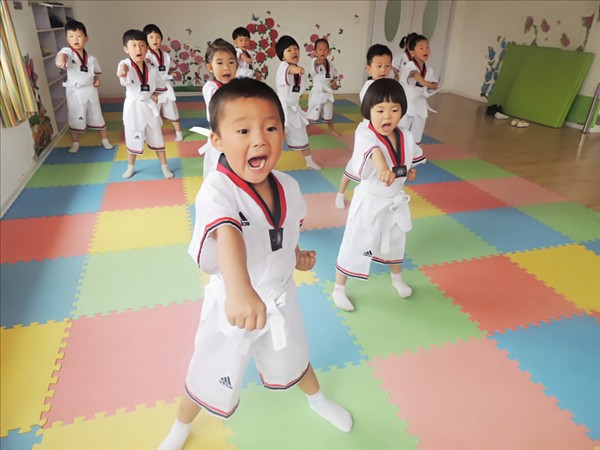 特长班的跆拳道--小小武士 - 红缨教育_做中国幼